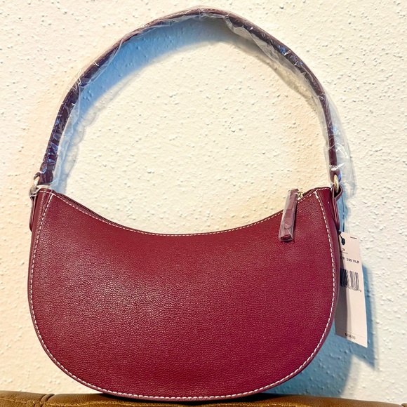 Brand New Tommy Hilfiger Crescent Hobo Bag in Rouge with Tag - Picture 3 of 4